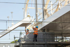 Photographe BTP Rennes, Photographie de suivi de chantier de la gare de chartres pour le groupe Bouygues